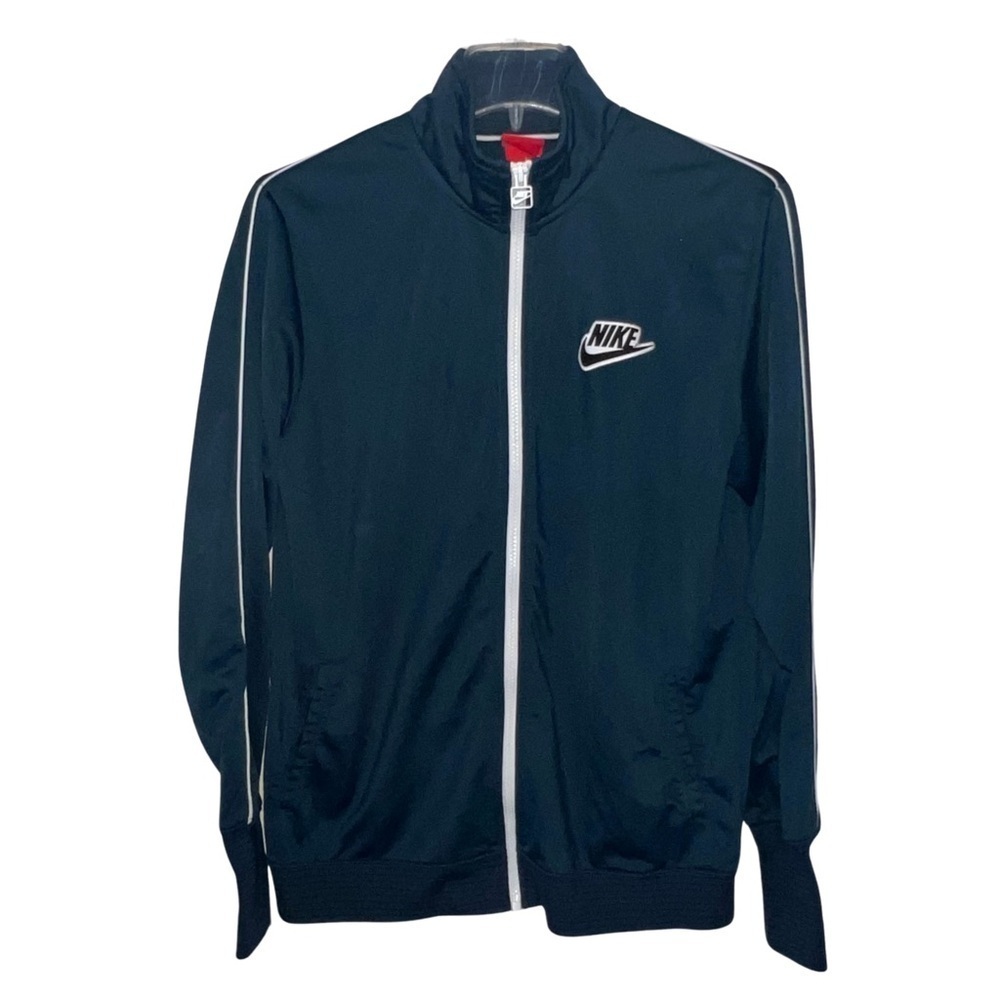 Nike Vintage Track Jacket Women’s Blue Full Zip Embroidered Chest Logo Size XL